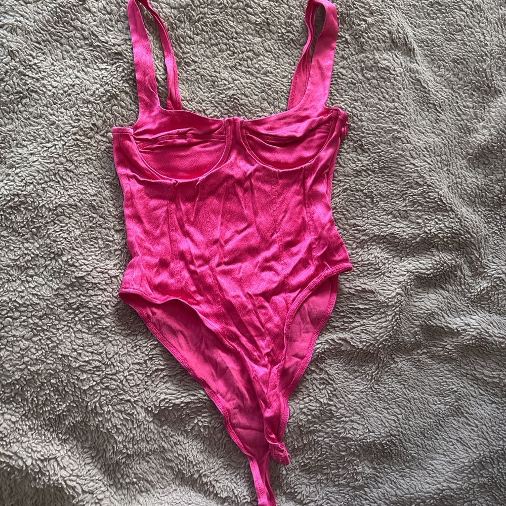 Zara Pink Corset Bodysuit